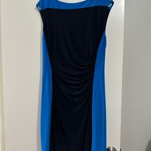 Ralph Lauren Black and Blue Midi Dress